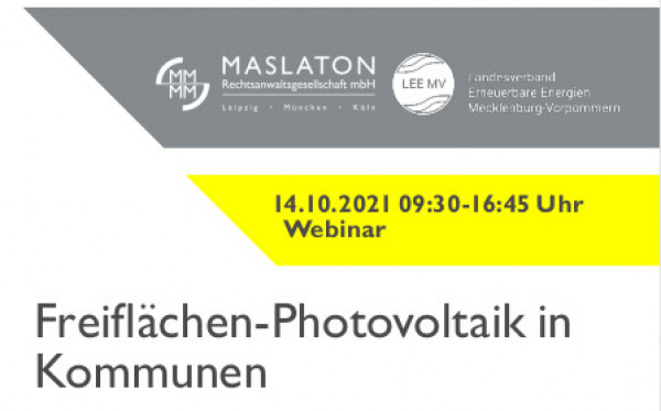 Veranstaltungsreihe: Freiflächen-Photovoltaik in Kommunen Bild zu Veranstaltungsreihe: Freiflächen-Photovoltaik in Kommunen
